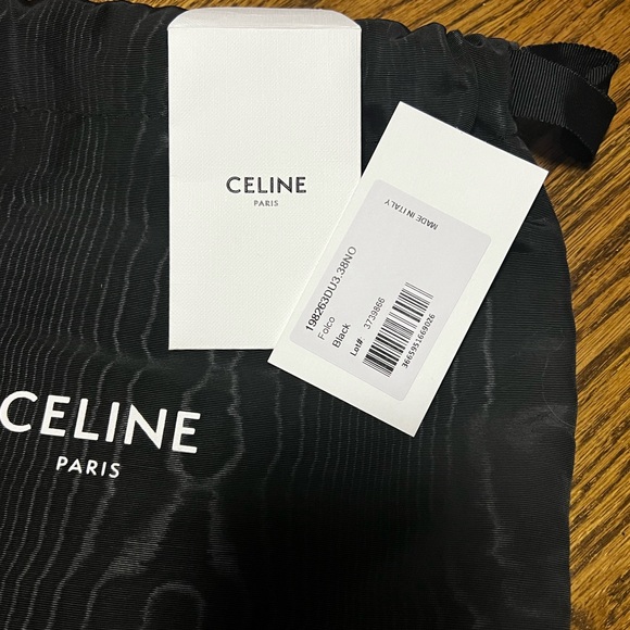 Celine Cuir Triomphe Folco Bag Black - Picture 4 of 16